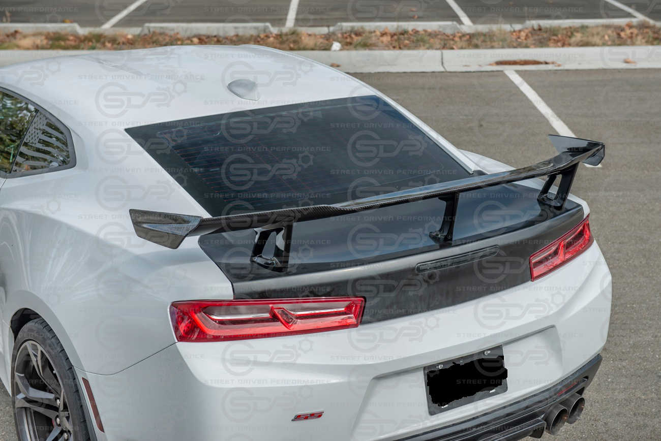 2016+ Chevrolet Camaro ZL1 1LE Carbon Fiber Rear Trunk Wing Spoiler with Camera Option